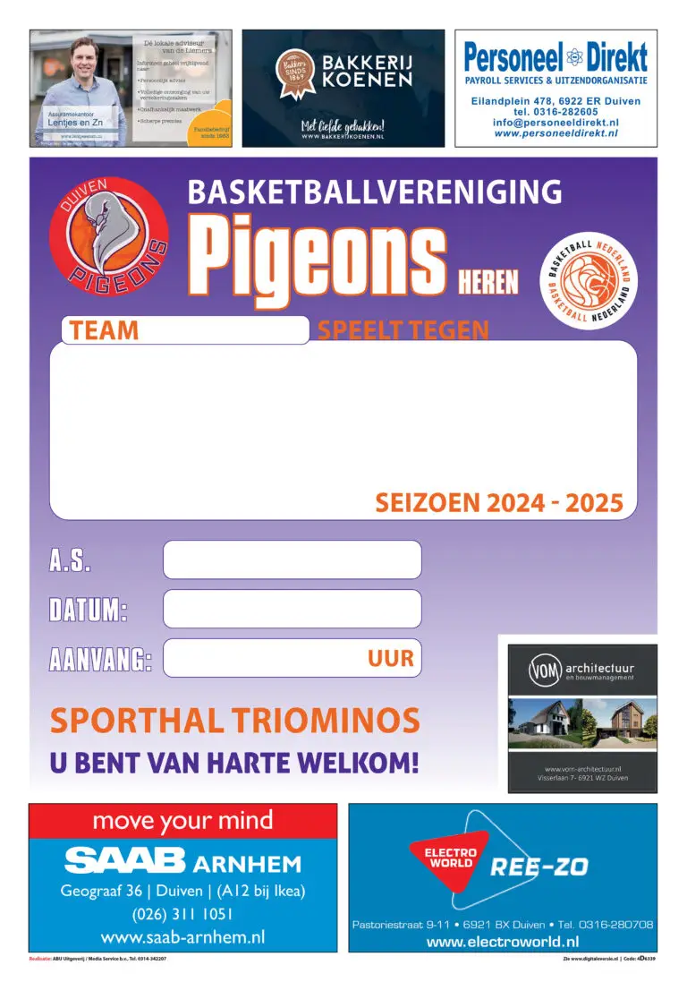 Duiven Pigeons 2024 poster 4D6339 kopie