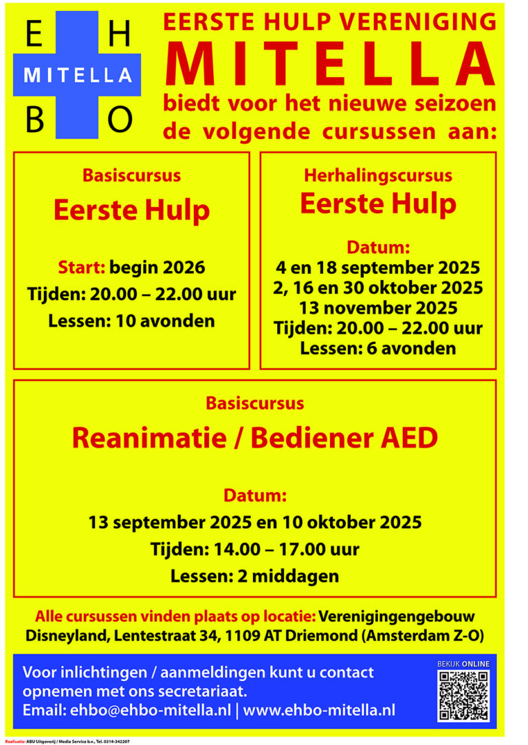 Driemond EHBO Mitella poster 2025.indd