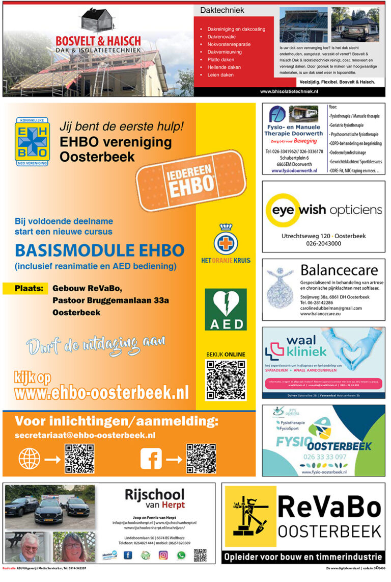 Oosterbeek EHBO Poster 2025 5O6496 kopie